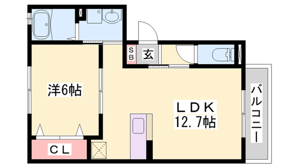 恵比須駅 徒歩6分 1階の物件間取画像